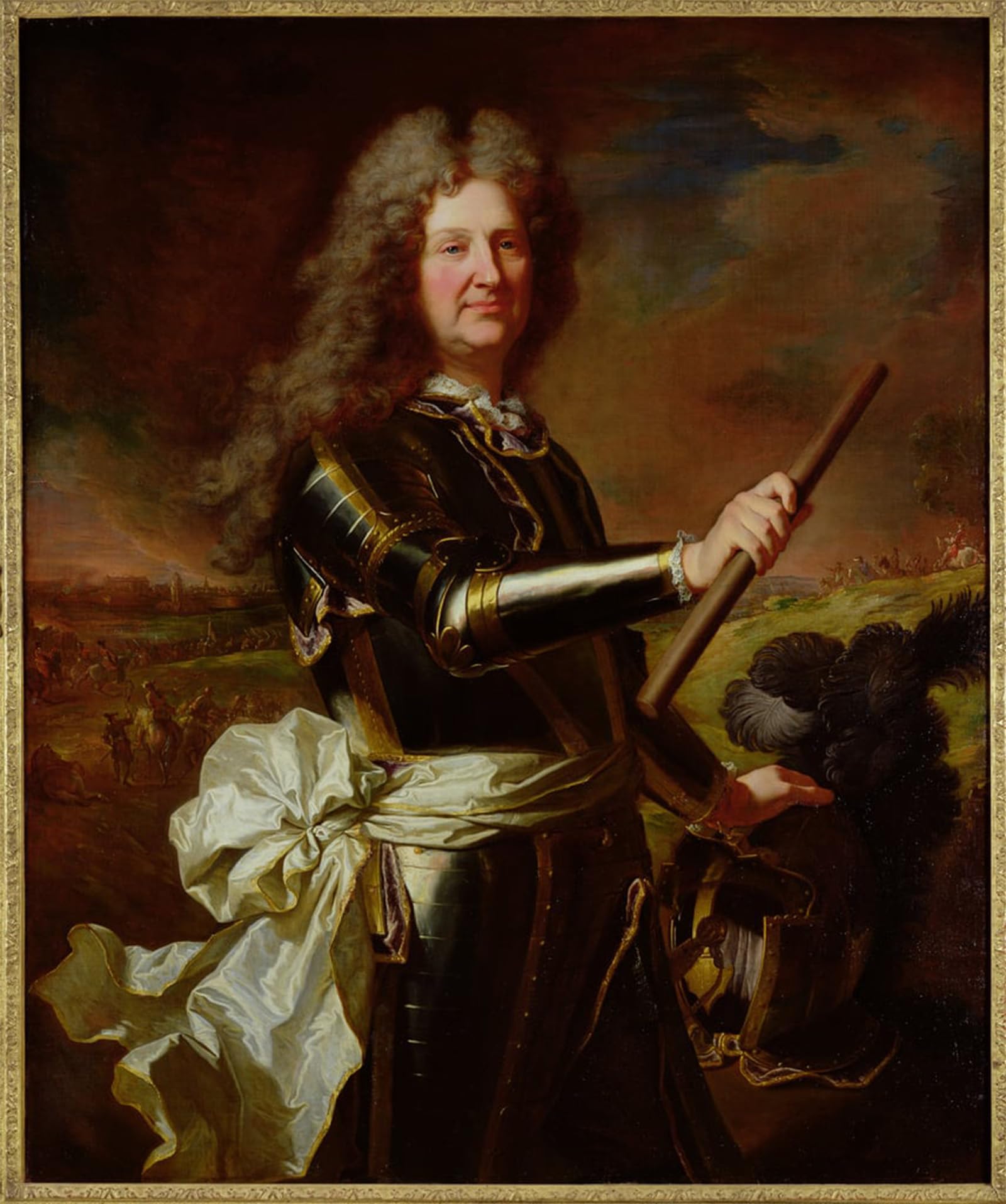 POSTERIIk Vintage Art Print Images Pictures Print Portrait of Charles-auguste of MatignonOf Gace Marshal of France by Hyacinthe Rigaud Modern Colour Posters for Office Home Decor 60x90cm