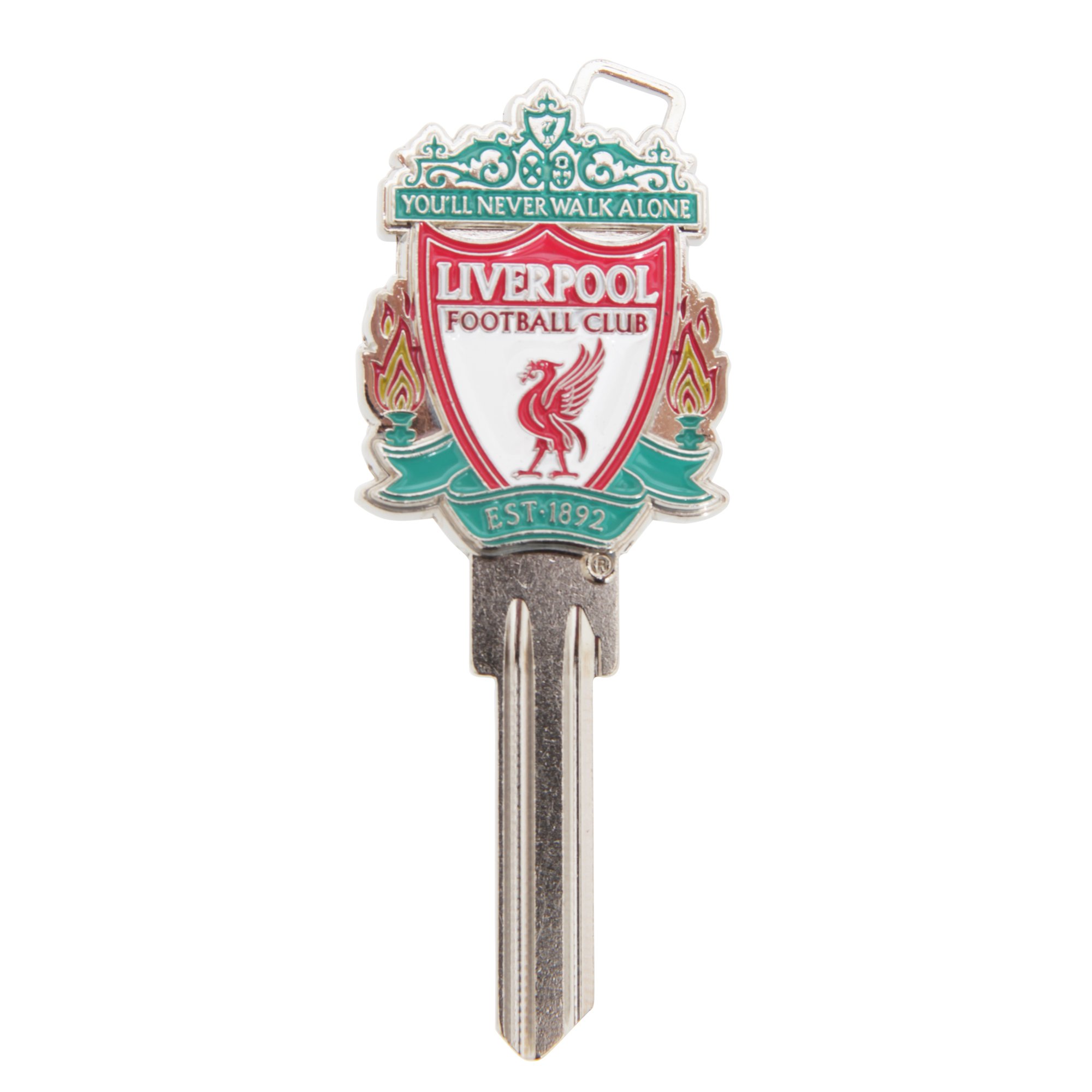 Liverpool F.c. Red Liverpool Fc Official 3D Football Crest Key Blank (One Size) (Silver/Red)