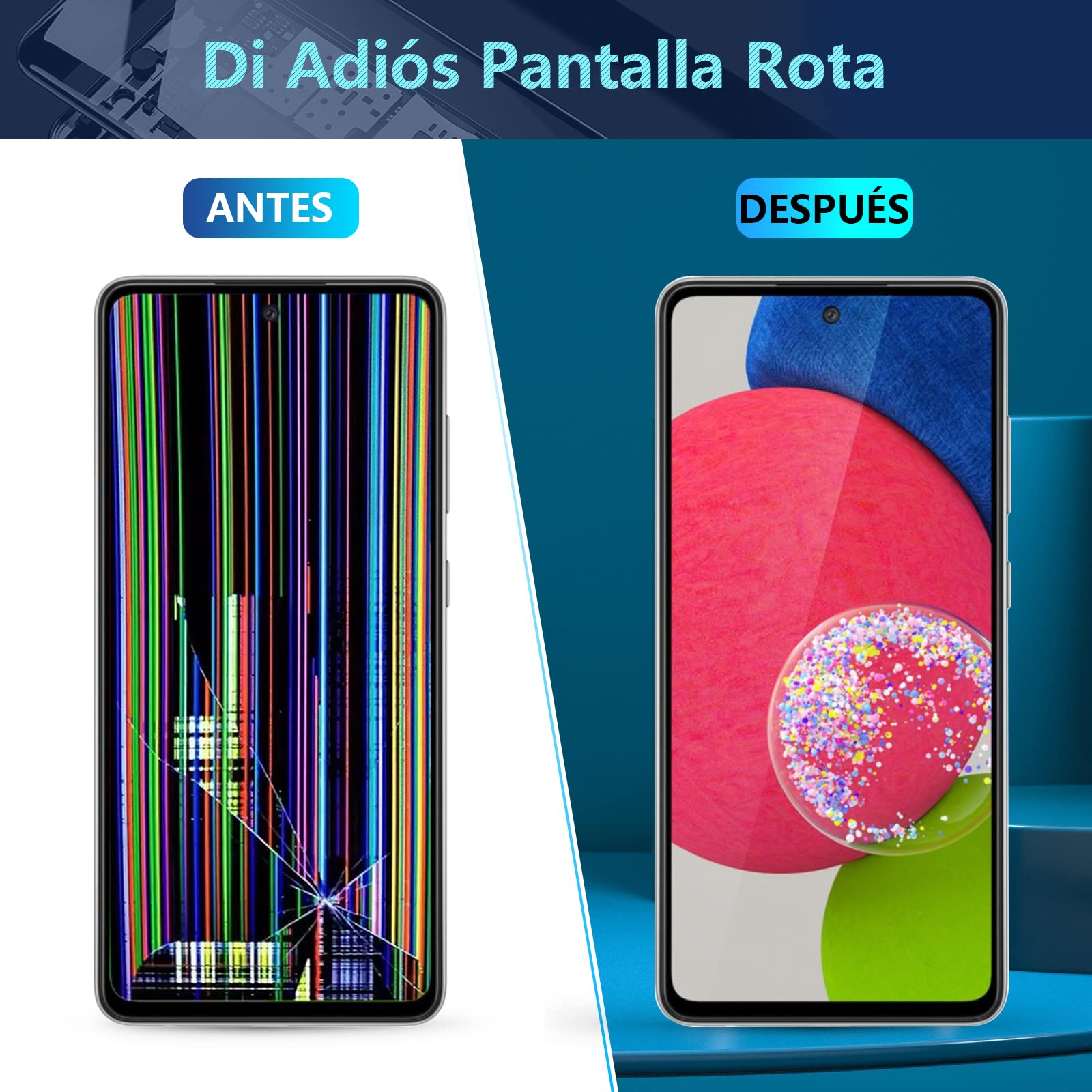 RongZy OLED para Samsung Galaxy A52s 5G A528B 2021 Pantalla Táctil LCD de Repuesto Ensamblaje Digitalizador Reemplazo para Samsung A52s con Herramientas de Reparación(Soporte Huellas Dactilares)