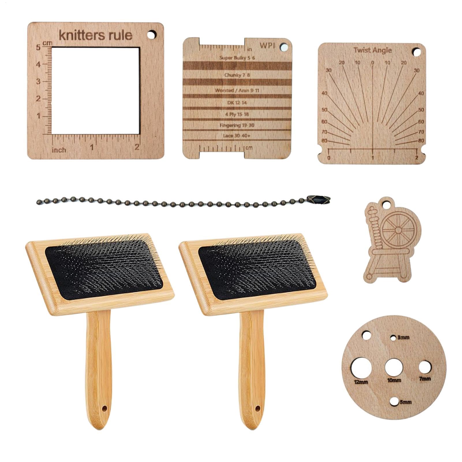 Brosses en bois de cardeuses à main en laine durables et ergonomiques