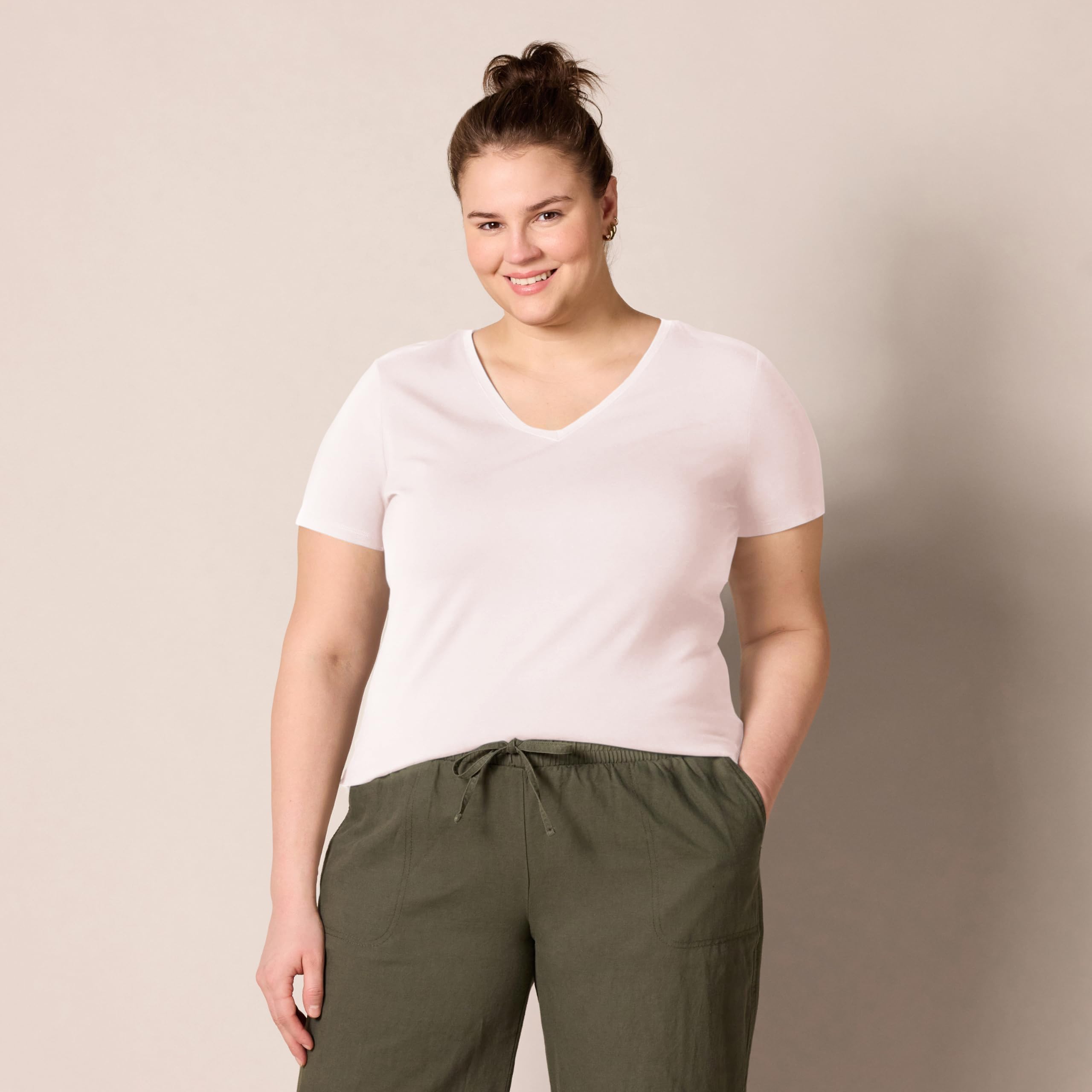 Amazon Essentials Women's Regular-Fit Short-Sleeve T-Shirt (Crewneck and V-Neck Options), Multipacks — view 280