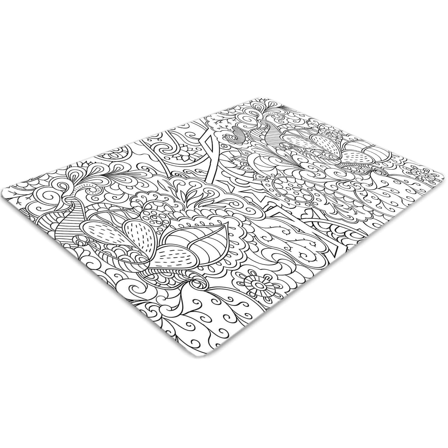 Tapis chaise rectangulaire 140x100 protège-sol antidérapant et imperméable en PVC résistant