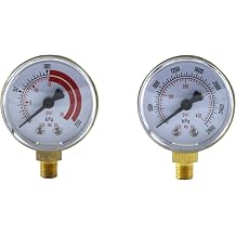SUA - Low and High Pressure Gauges for Propane Regulator 0-30 psi & 0-400 psi - 2 inches - 1/8 Thread - LDB