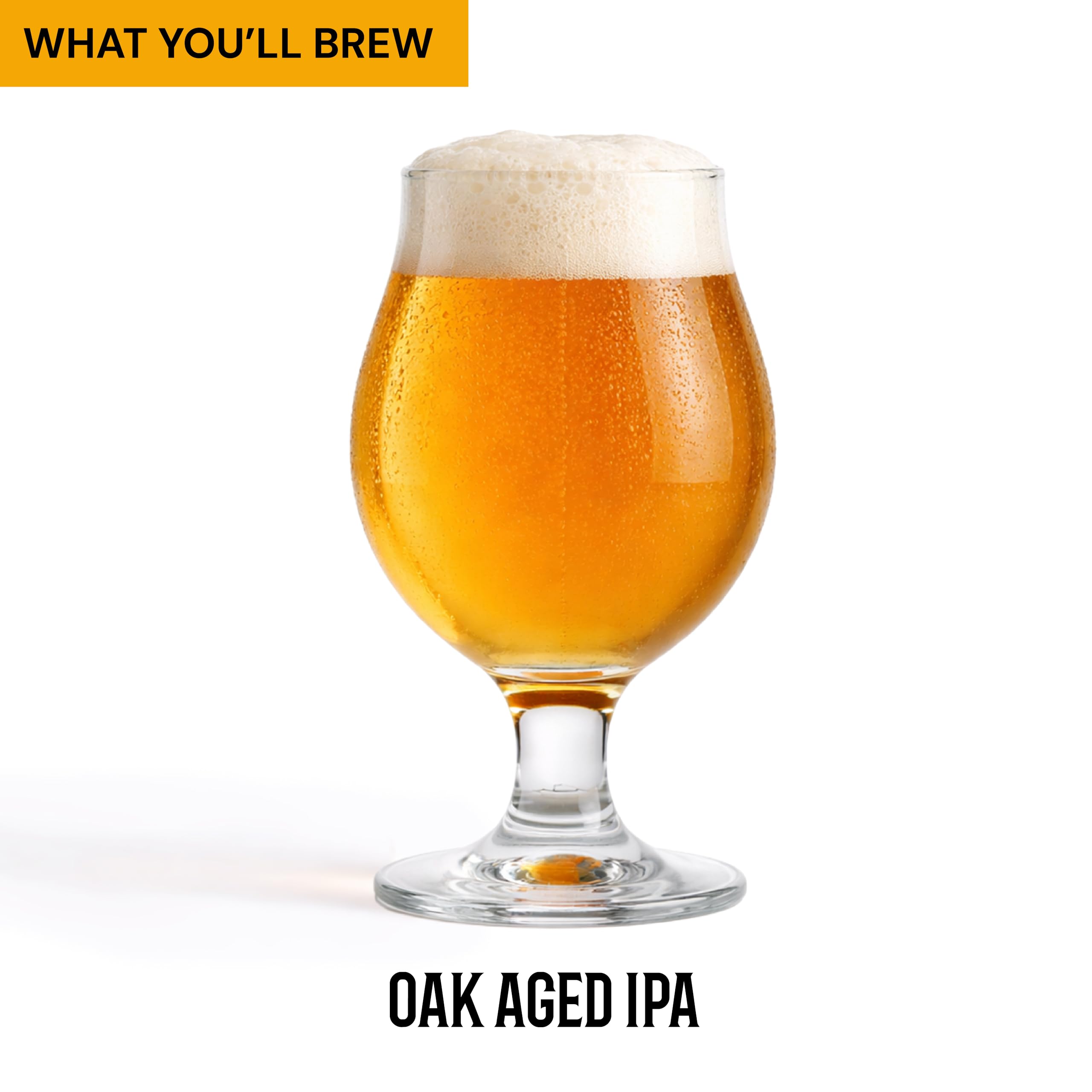 Craft A Brew Kit de recetas – Recambio IPA envejecido de roble – 1 galón – Ingredientes para cerveza casera