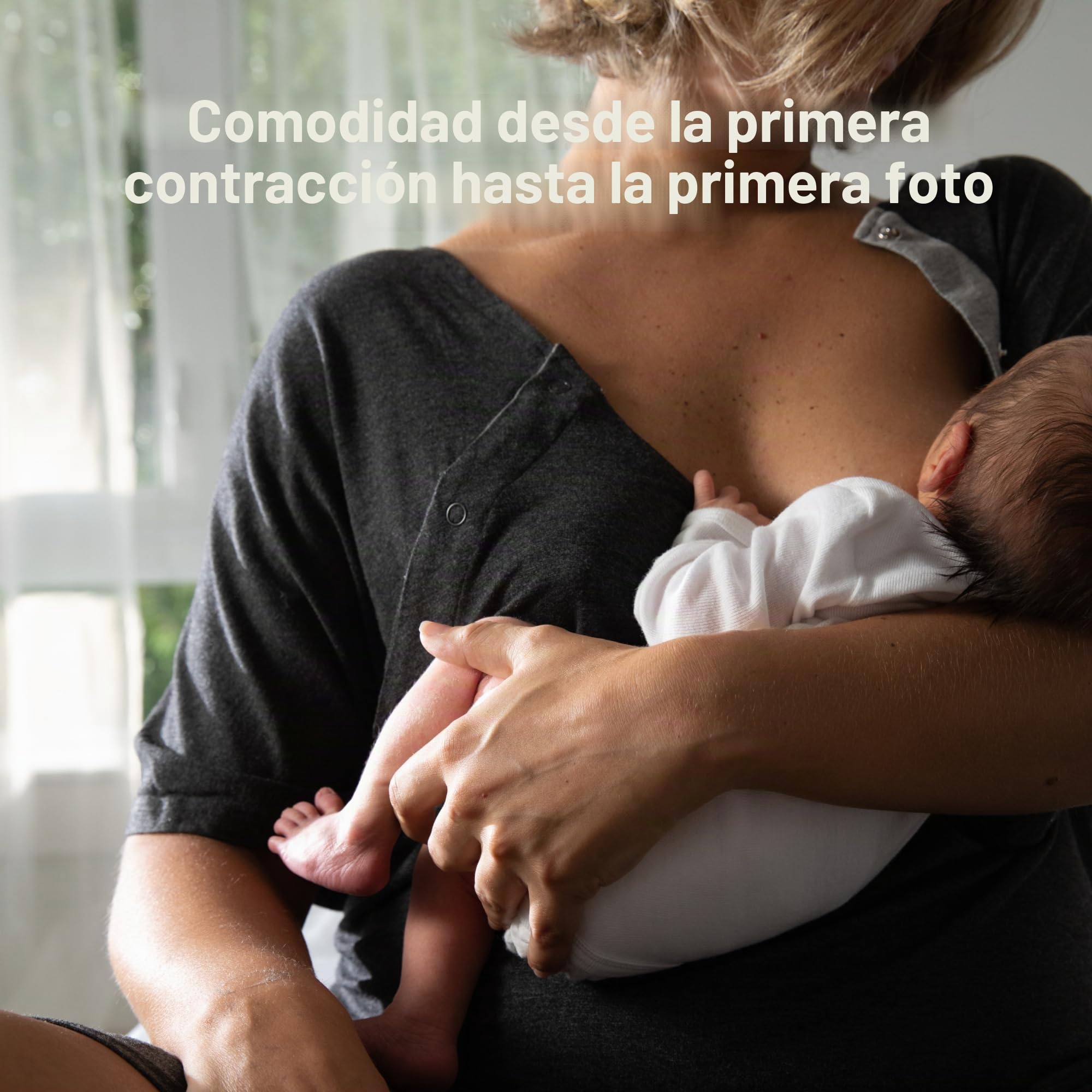 FridaBaby Bata de parto y lactancia | Fácil acceso, sin etiquetas, piel a piel para amamantar y cobertura total en la espalda