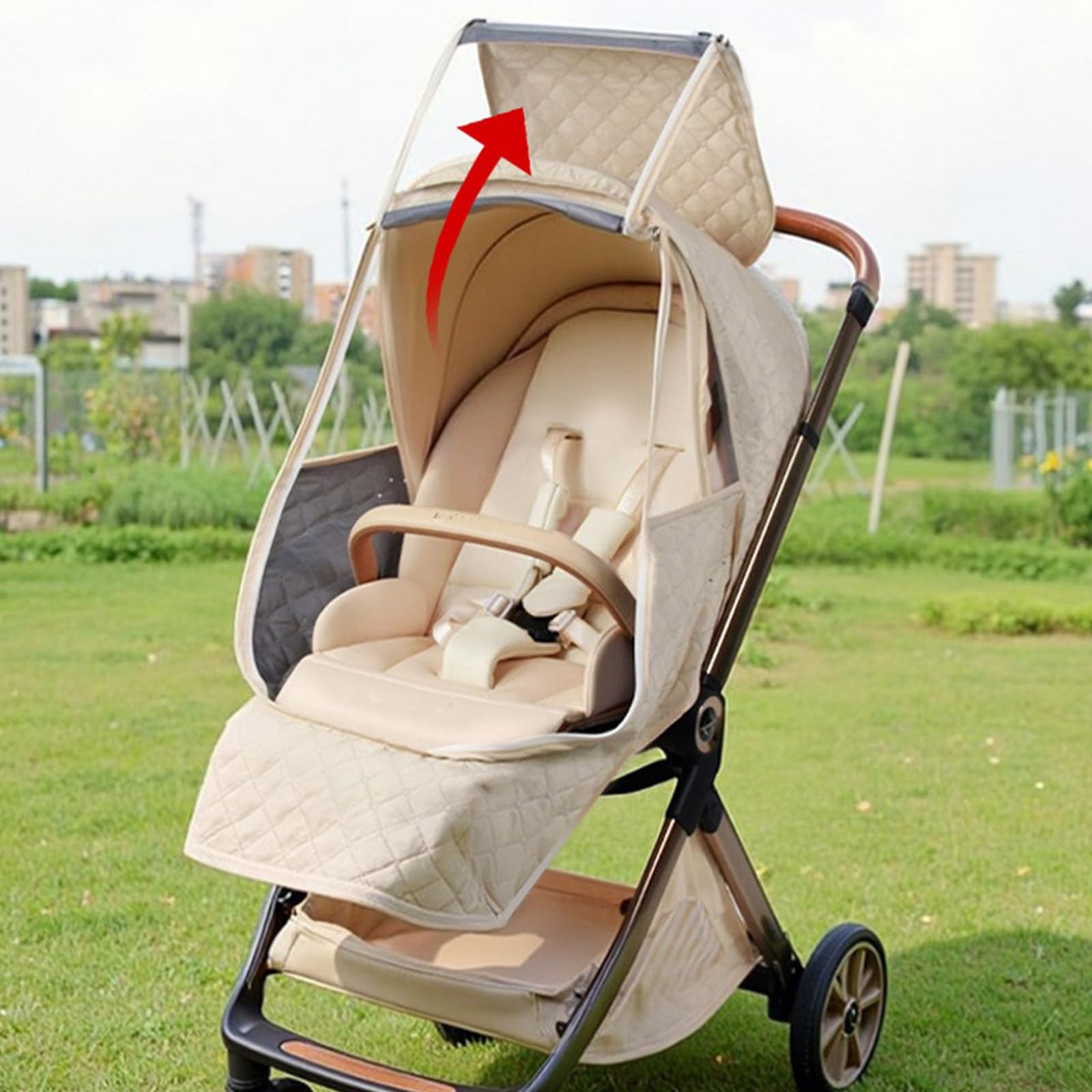 Leggero e pieghevole, resistente alle intemperie, resistente, impermeabile, tettuccio per passeggino, adatto per la maggior parte dei passeggini, parapioggia generale