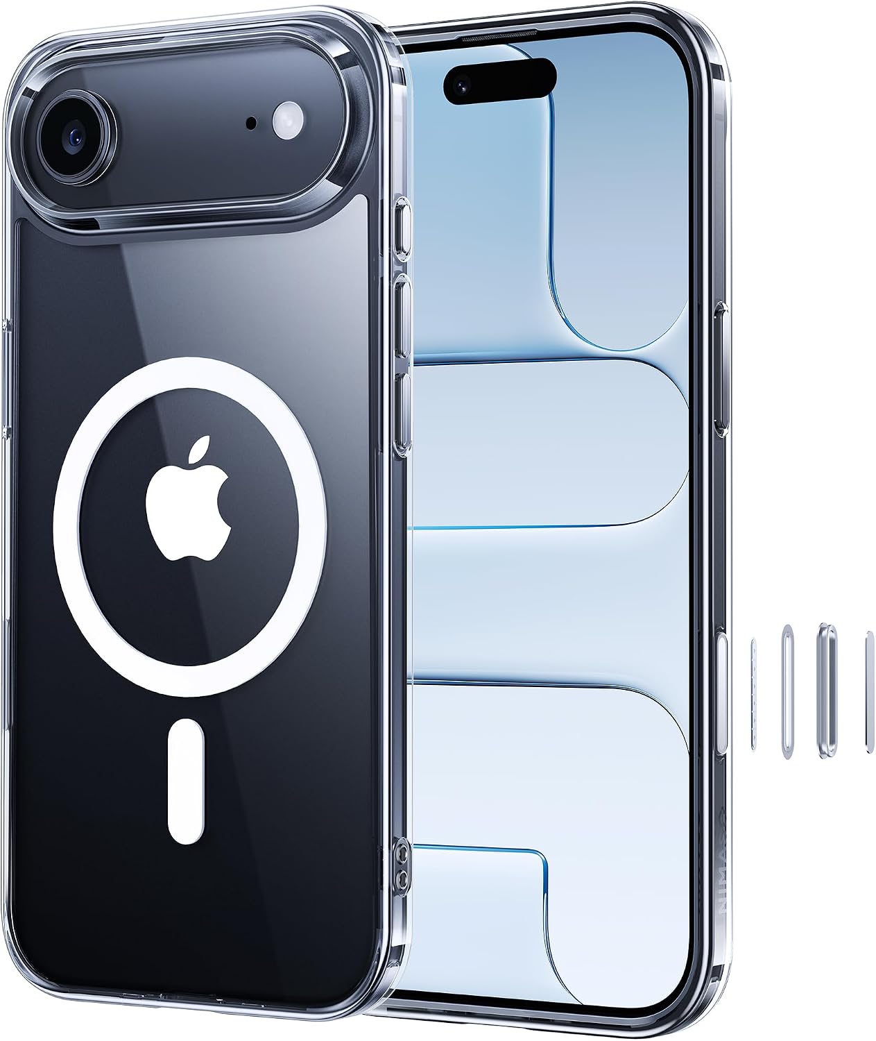 NIMASO for iPhone Air Case Clear 6.5 Inch, Compatible with MagSafe, Shockproof Military Grade Protection, Non-Yellowing, Slim Thin Magnetic Phone Case for iPhone Air, Clear