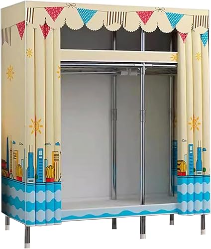 Miniatura 9 de large closets Portable Wardrobe Closet Thickened Steel Pipe Clothes Closet for Bedroom Hanging Large Closet Lightweight Portable Closet Space-saving