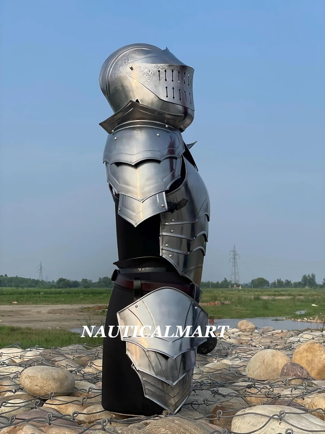 Medieval Full Armour- Gothic 14th Century Lady Armor Suit 18 Gauge Steel For LARP, Renaissance Faire, Reenactment, Halloween Costume & Display Event's
