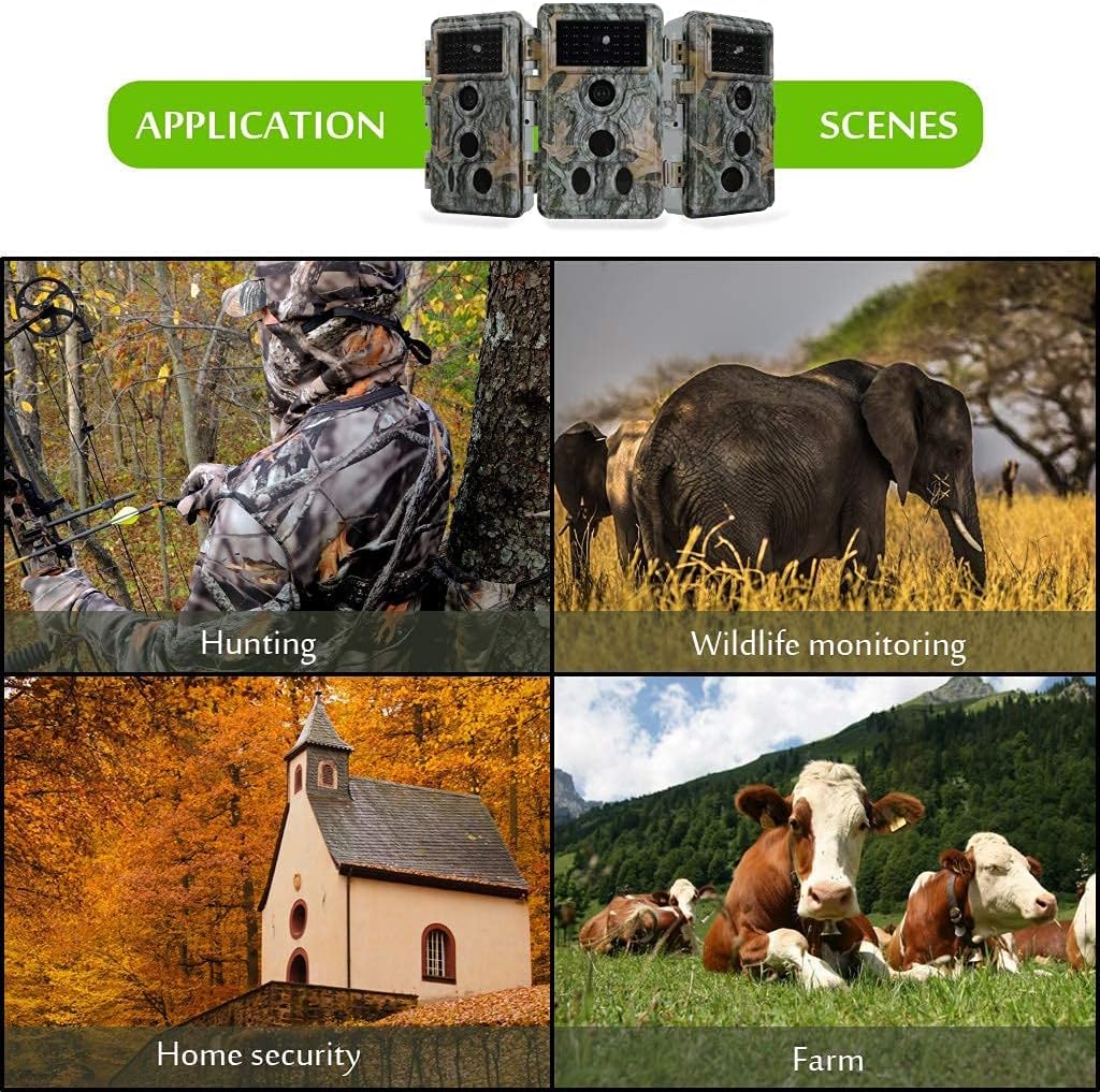 🔥 Folgtek 3PCS Trail Camera 24MP 1296P HD Video with No-Glowing Night Vision Motion Detection 120° Wide Angle for Farm Security Greatest Product Folgtek 3PCS Trail Camera 24MP 1296P HD Video with No-Glowing Night Vision Motion Detection 120° Wide Angle for Farm Security