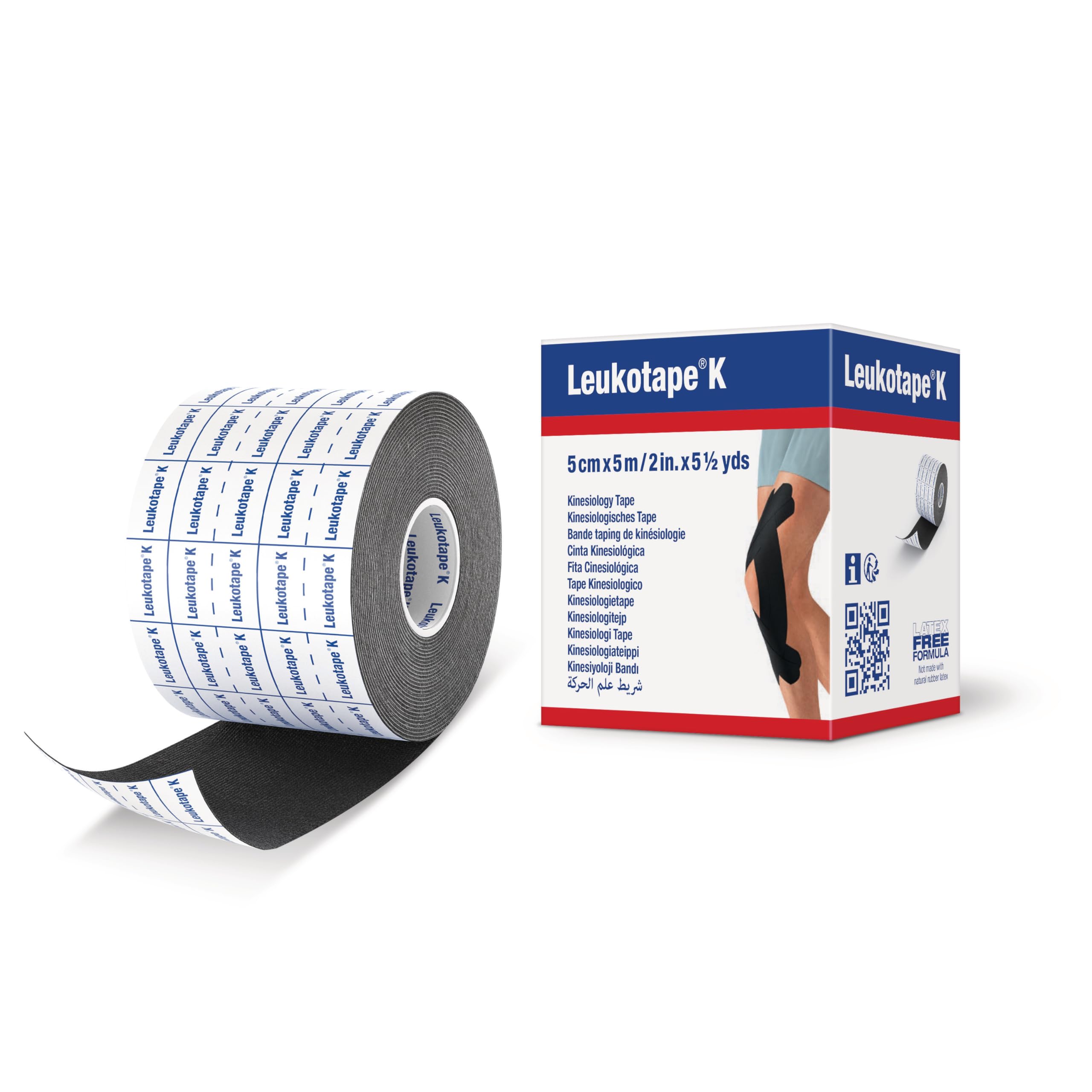 LEUKOTAPE K 2 Inch X 5.4 Yard, Red (Pack of 5)