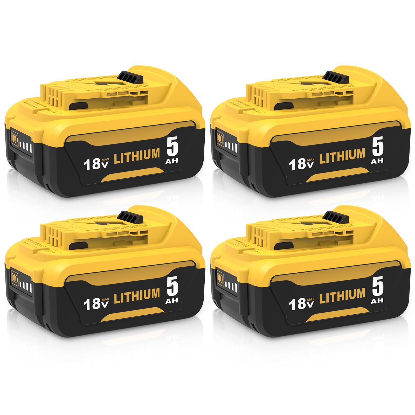 Dewalt 18V 5000mAh Reemplazo Batería Compatible con DCB184 DCB180 DCB181 DCB182 DCB200 DCB201 DCB204
