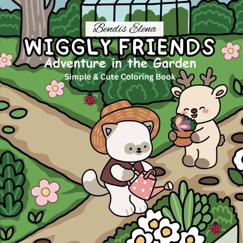 Wiggly Friends: Adventure in the Garden | Simple & Cute Coloring Book