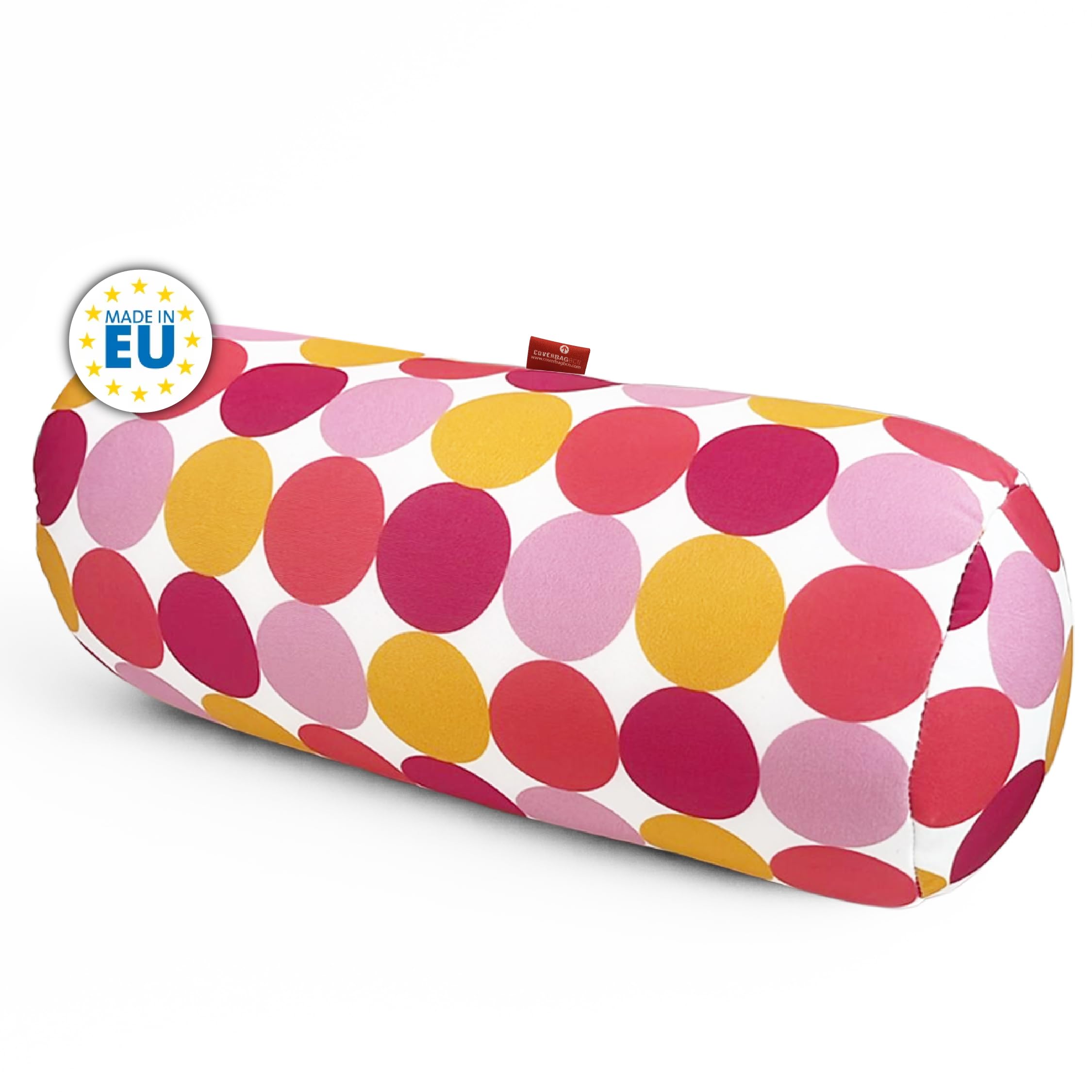 Coussin Anti-Stress Rond COVERBAGBCN - Soulagement Cervical Et Lombaire, Billes Confort, 35x15 Cm