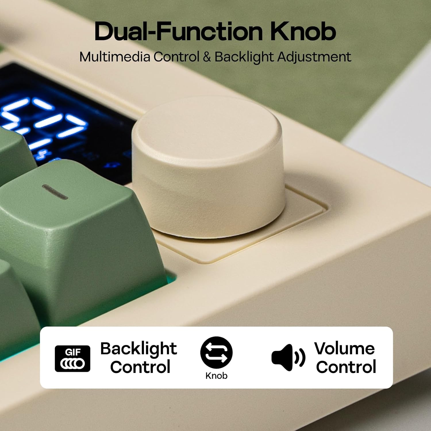 Dual-Function Knob for Multimedia and Backlight Control