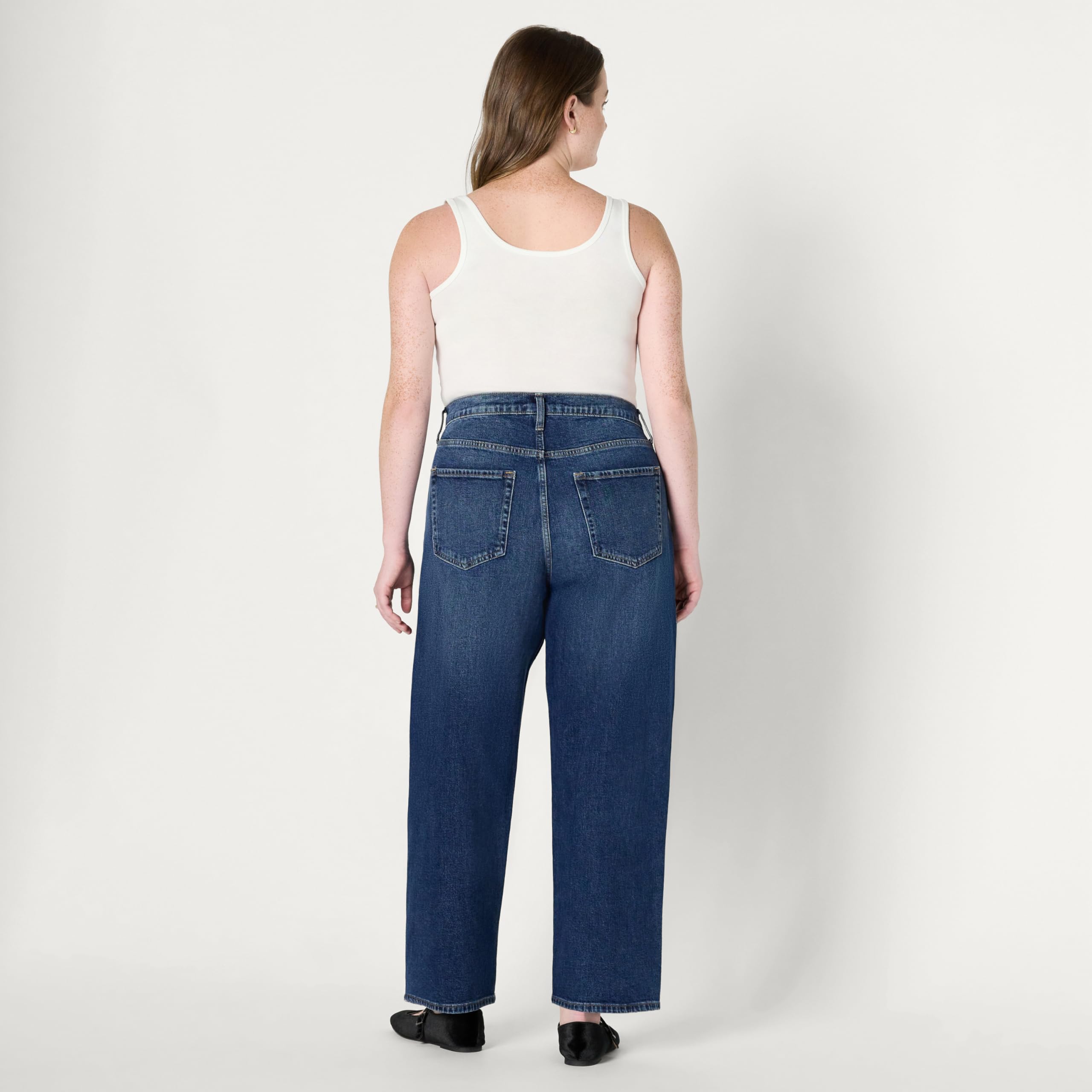 Amazon Essentials Jeans a Vita Alta con Gamba a Botte Donna