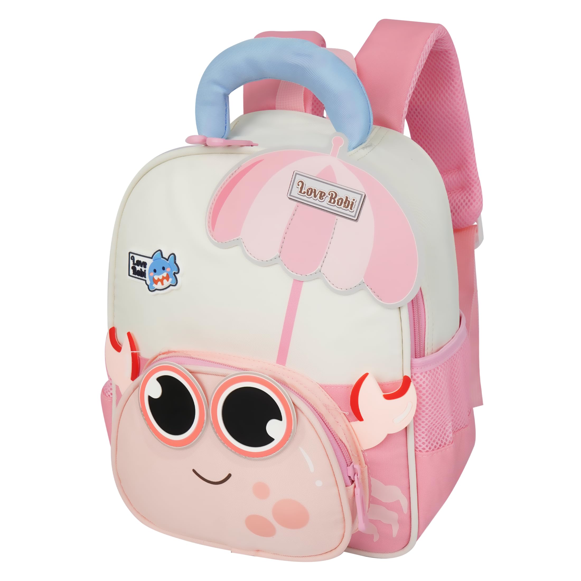 Crab Design Kids Backpack – Cute & Lightweight School Bag for Preschool & Kindergarten – Pink-image-10