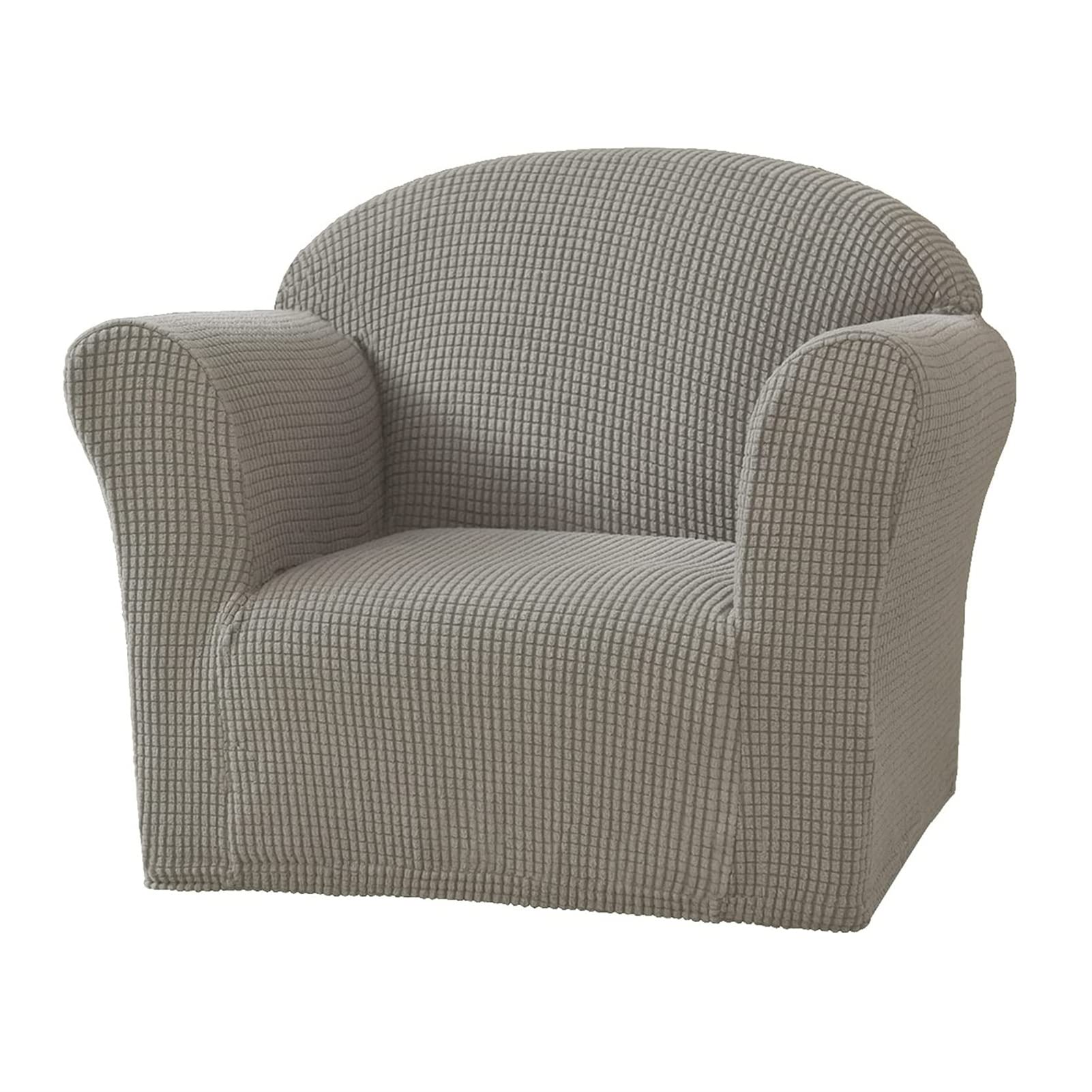 Housse de canapé extensible pour enfant 1 siège fauteuil vert olive