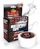 T-Rex Transparent Waterproof Tape - Transparent Waterproof Weatherproof Repair Tape for Repairing and Sealing Pools, Hoses and Tarpaulins - 50 mm x 1.5 m - 1