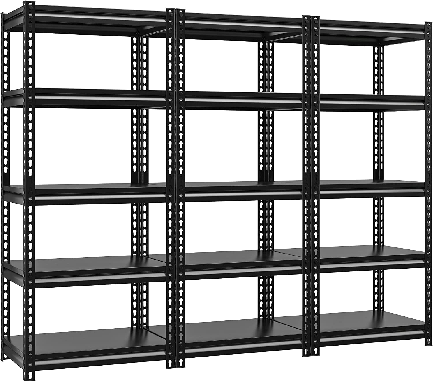 スチールラック ブラック 187cm x 194cm スチールラック(CUSTOM 幅115cm 3段 ブラック) | ニトリネット【公式