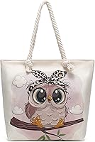 Vista 1 de Bolsas de mano con asa de cuerda, bolsa grande con asas de cuerda, lona resistente, reutilizable, bolsa de compras para comestibles, bolsa de playa