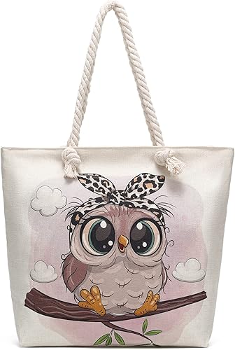 Bolsas de mano con asa de cuerda, bolsa grande con asas de cuerda, lona resistente, reutilizable, bolsa de compras para comestibles, bolsa de playa