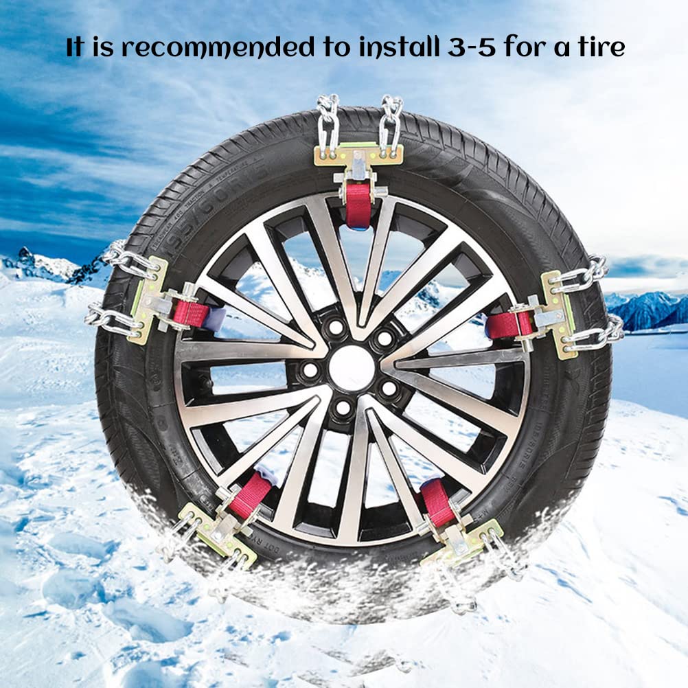 Lot de 2 chaînes de neige antidérapantes pour pneus de voiture et camions