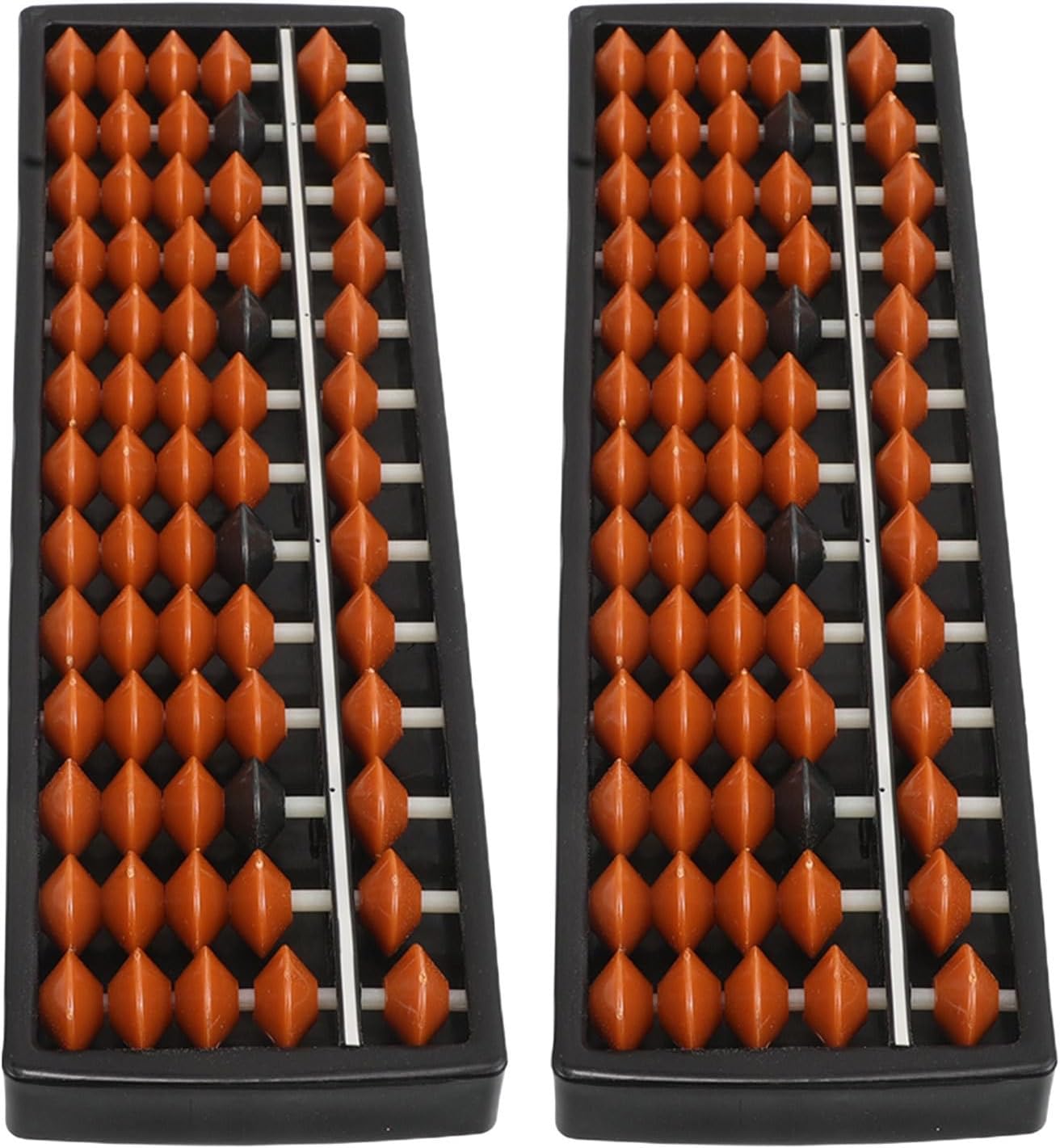 Plastic Abacus Enhancing Visual Recognition 2pcs 13-Column with Contrasting Colored Beads for Math Learning and Supporting Creative Number Play in Educational Clubs
