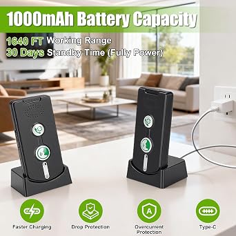 3PCS Intercom Systems for Home, Wireless Intercom Doorbells 500m, Waterproof Home Communication System, Doorbell Intercom System for Home, Office, Hospital
