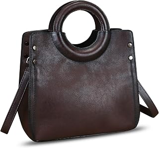 Genuine Leather Satchel for Women Leather Handbag Top Handle Bags Handmade Purse Vintage Tote Bag Crossbody Handbags Hobo Bag