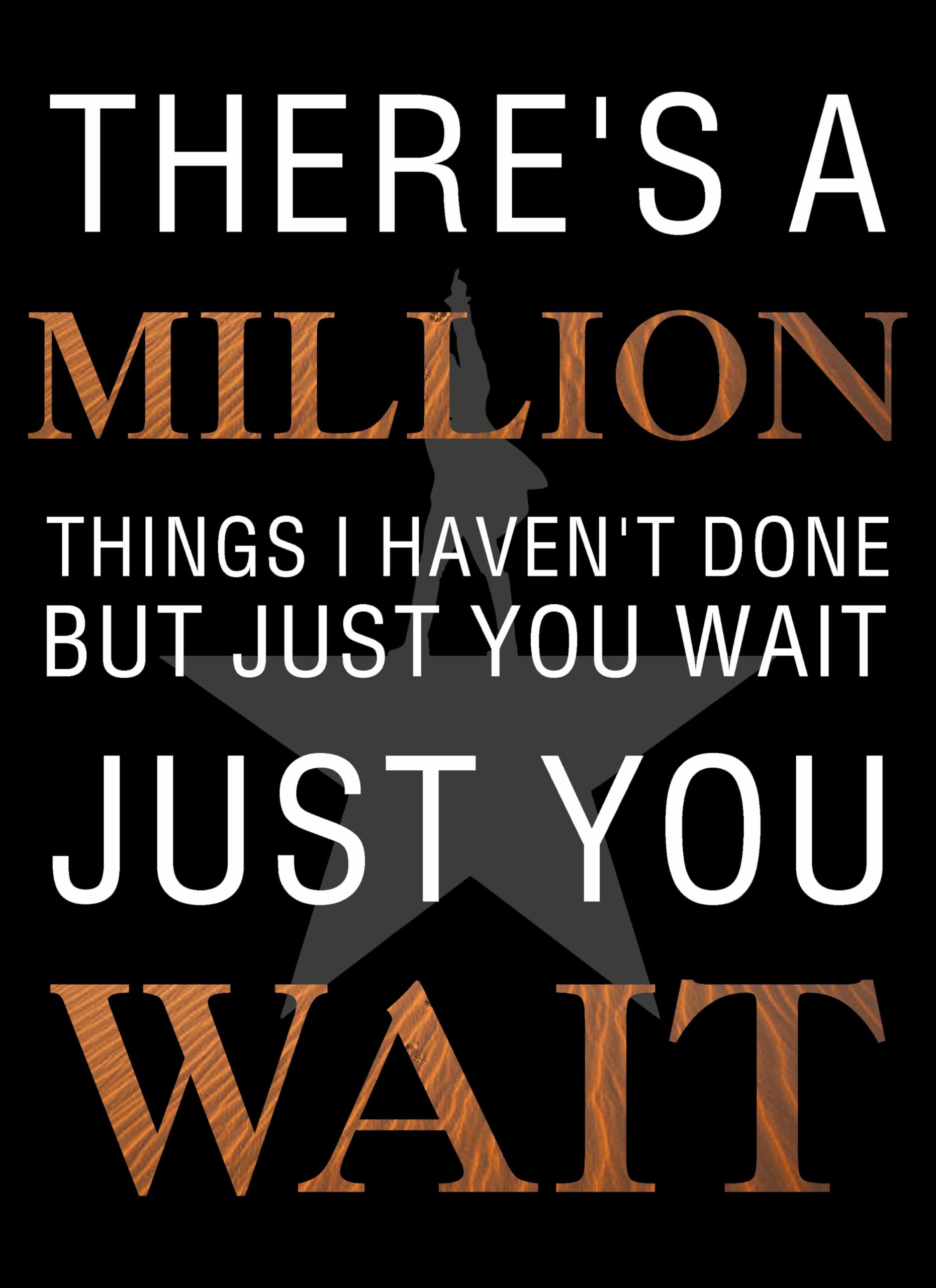 Hamilton Just You Wait Quotes 9.25 by 12.8 in Black Fiber Frame – view 5