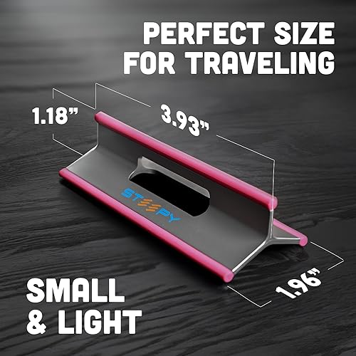 Miniatura 4 de Steepy Soporte para computadora portátil de perfil bajo, soporte de computadora ajustable de 3 alturas, elevador de plástico ligero para computadora