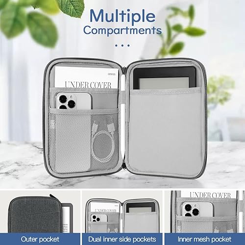 Vista 33 de Funda protectora de transporte de 6 a 7 pulgadas para Kindle Paperwhite de 11ª generación 2024/2022 de 6 pulgadas de 10ª/8ª generación 2019/2016