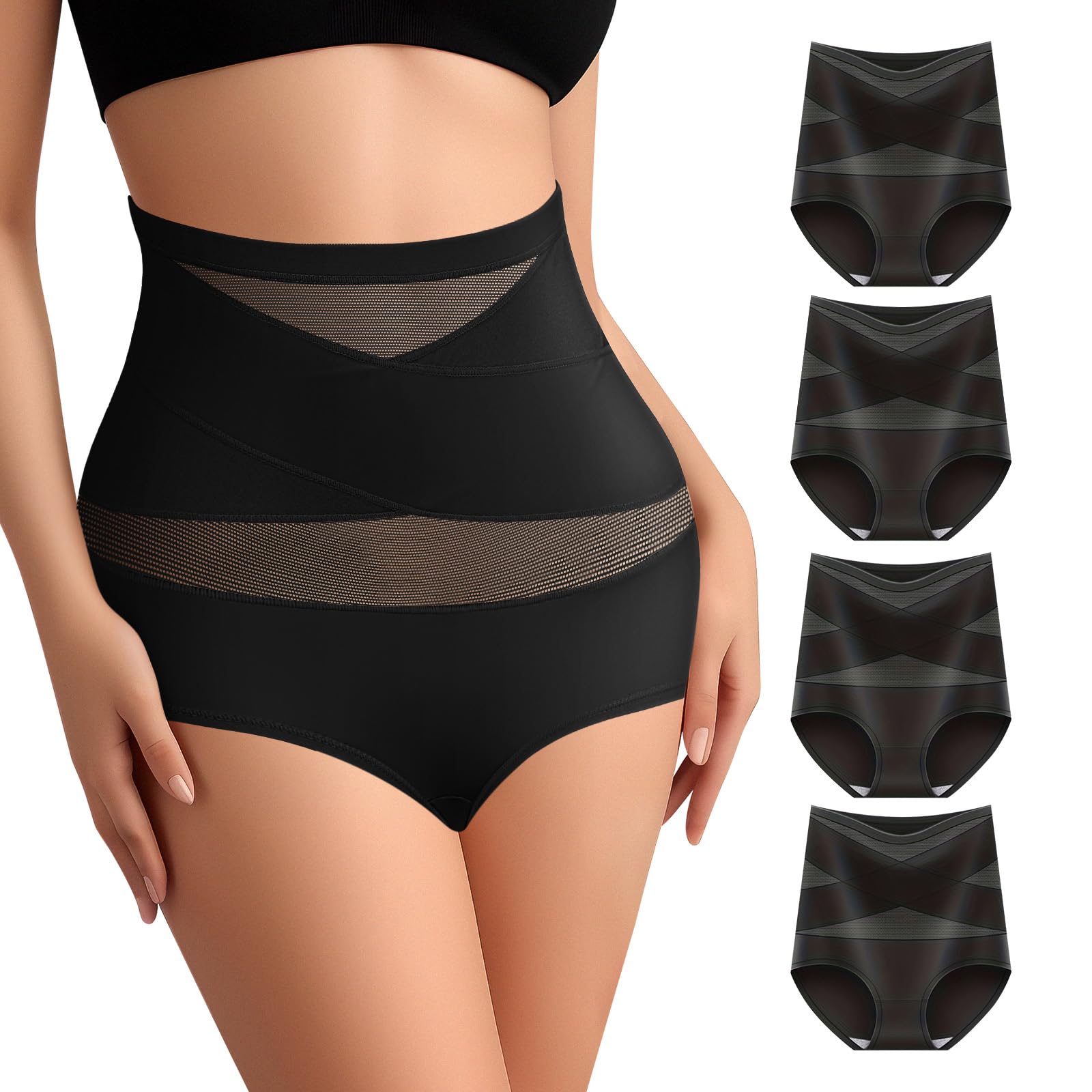 BOKIOW Tummy Control Underwear 4-Pack