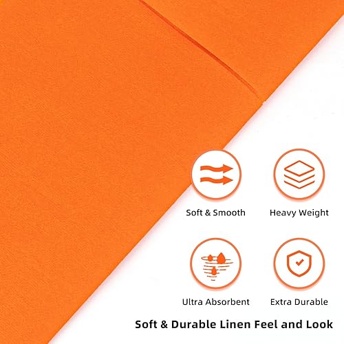 Miniatura 10 de KAMMAK Paquete de 100 servilletas de papel desechables de lino gris plegadas, servilletas de papel grueso de primera calidad, bolsillo para