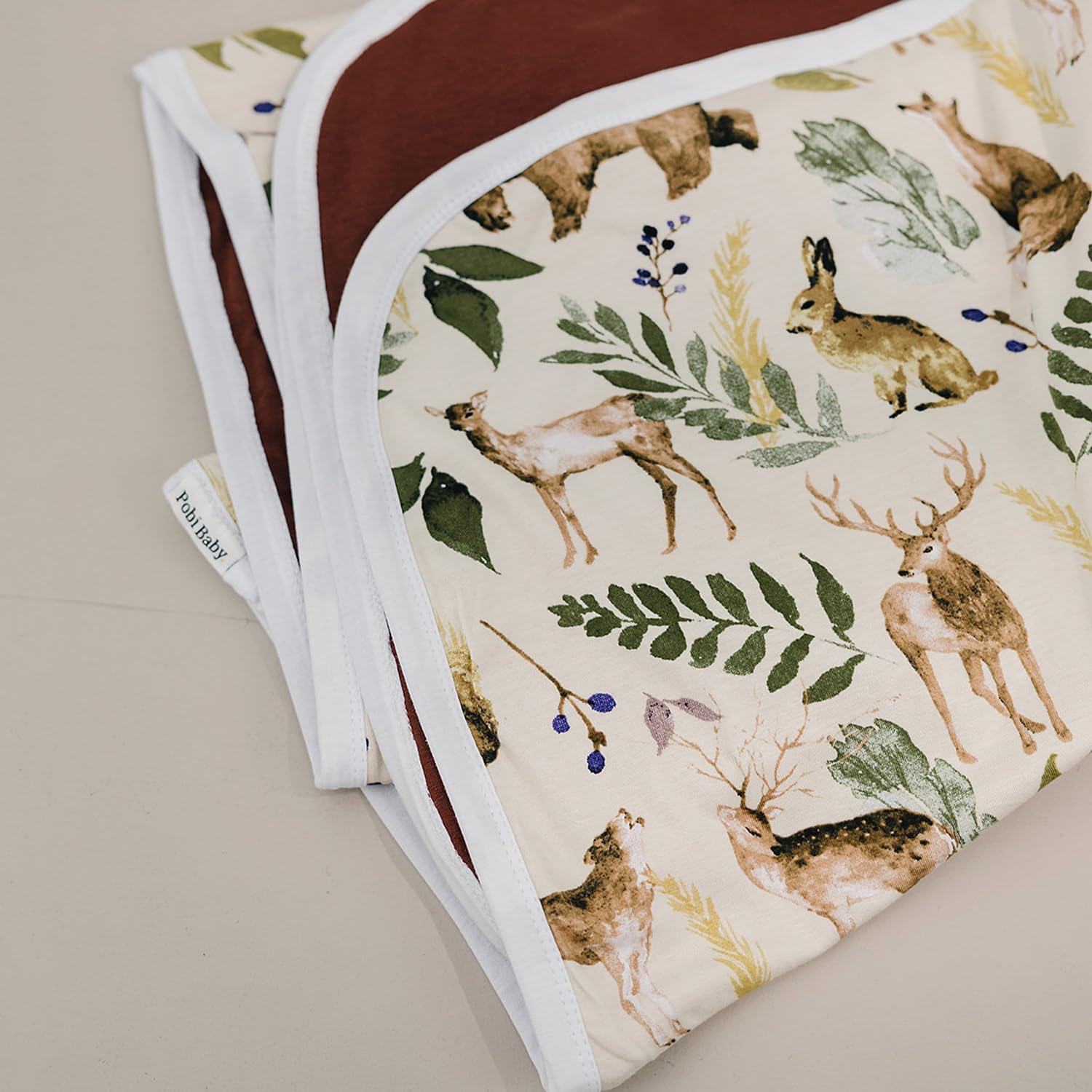 Pobibaby Soft Neutral Baby Blanket - Comfortable Premium Cotton Toddler Quilt, Ideal for Boys and Girls - Perfect Baby Boy, Baby Girl Toddler Blanket - Warm, Soft Baby Blankets (Wildlife Animal) - Image 9