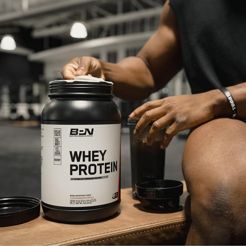 BARE PERFORMANCE NUTRITION, BPN Whey Protein + Casein Protein Powder Blend, Milk N' Cookies, 25g Protein per Serving Supports Lean Muscle Recovery, 27 Servings, Third Party Tested image 5