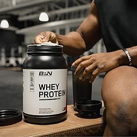 BARE PERFORMANCE NUTRITION, BPN Whey Protein + Casein Protein Powder Blend, Fudge Chocolate, 25g Protein per Serving Supports Lean Muscle Recovery, 27 Servings, Third Party Tested