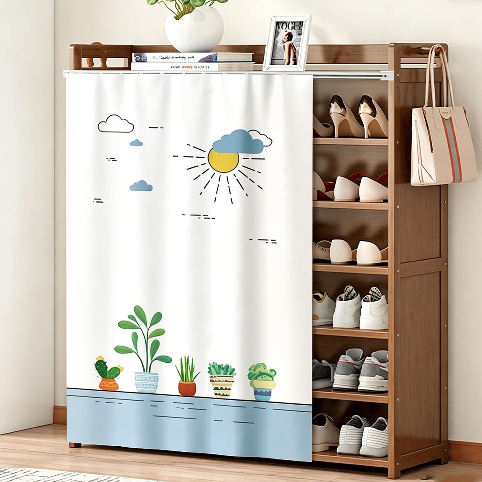 Rideaux armoire haut de gamme anti-poussière textile durable 70x90