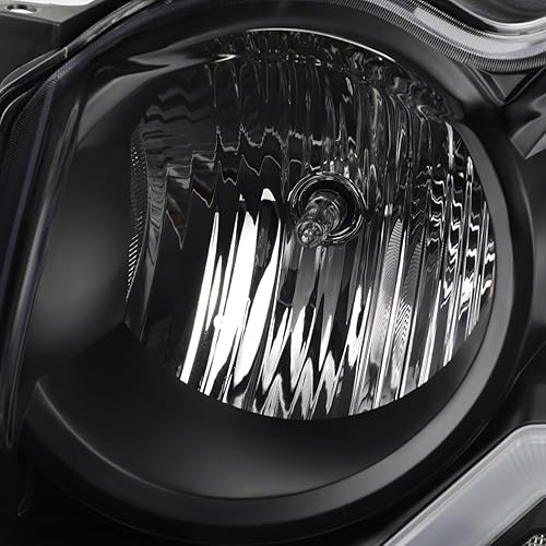 Miniatura 4 de AKKON - Compatible con faros delanteros tipo halógeno para Jeep Grand Cherokee 2005 2006 2007, tubo LED DRL, carcasa negra, reemplazo del pasajero