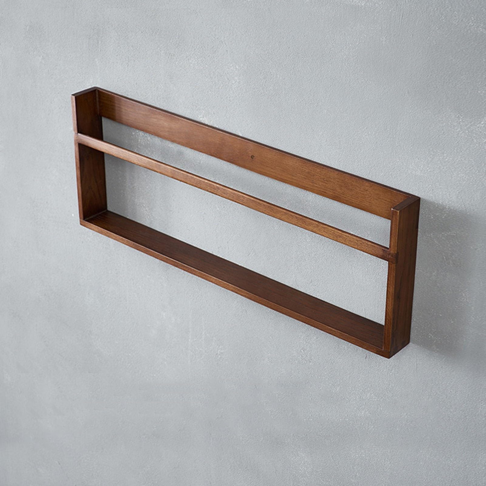 Amazon.com: Rustic Oak Magazine Holder Solid Wood Wall Shelves