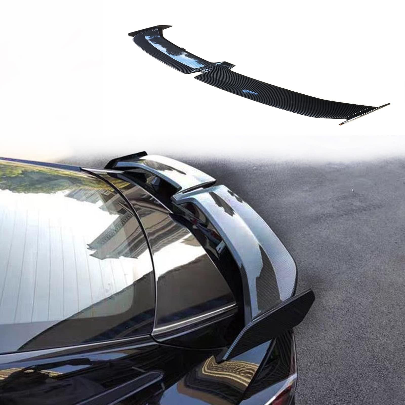 Mugongwei Carbon Fiber Rear Spoiler For Nissan 300Zx Z32 1989-2000, Abs Material, Black
