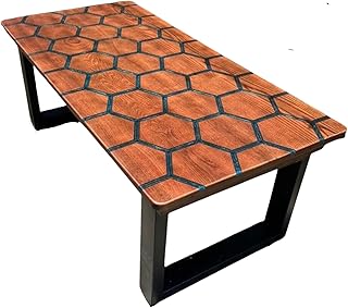 Glowing Table CNC is Made of Epoxy Resin, Led Rbg Resin Wooden Table, Epoxy Resin Countertop, Personalized Design Epoxy Table, Sensor Table, Magic Table, Epoxy Table (42x100 inch)