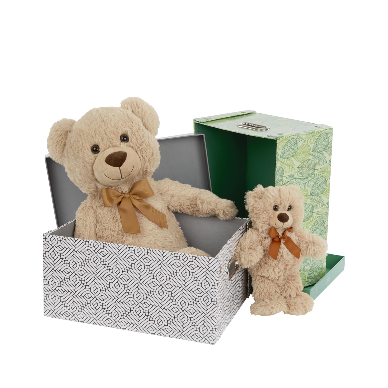 Idena 11196 – Scatola Portaoggetti In Cartone Con Manici In Metallo, 37.5x28x18 Cm, FSC Recycled