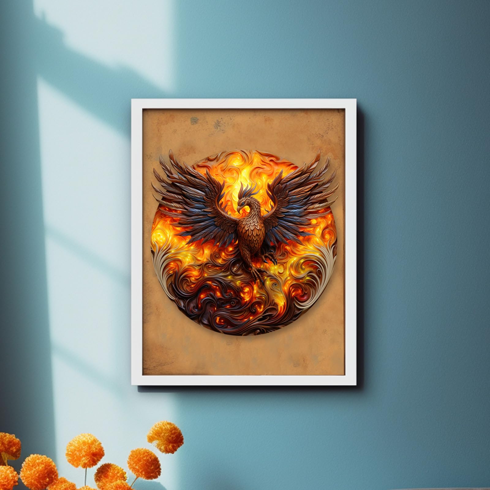 Kingbar 300 PCS Phoenix Wooden Jigsaw Puzzles, Colorful Unique Animal Shape Puzzle Pieces - Image 4