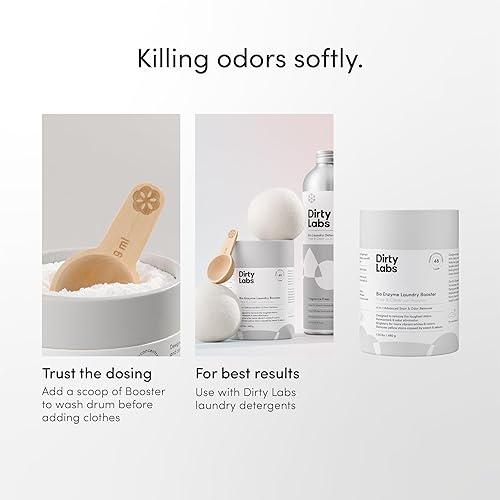 Miniatura 9 de Dirty Labs | Kit de inicio de lavandería con enzimas biológicas | Detergente característico (32 cargas) y potenciador de enzima biológica (48