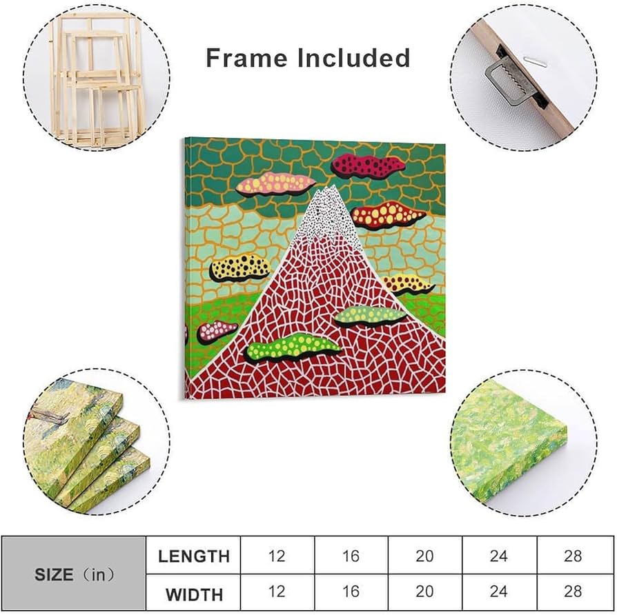 Amazon.co.jp: 草間彌生 アートパネル 絵画 壁掛け アート ポスター 赤