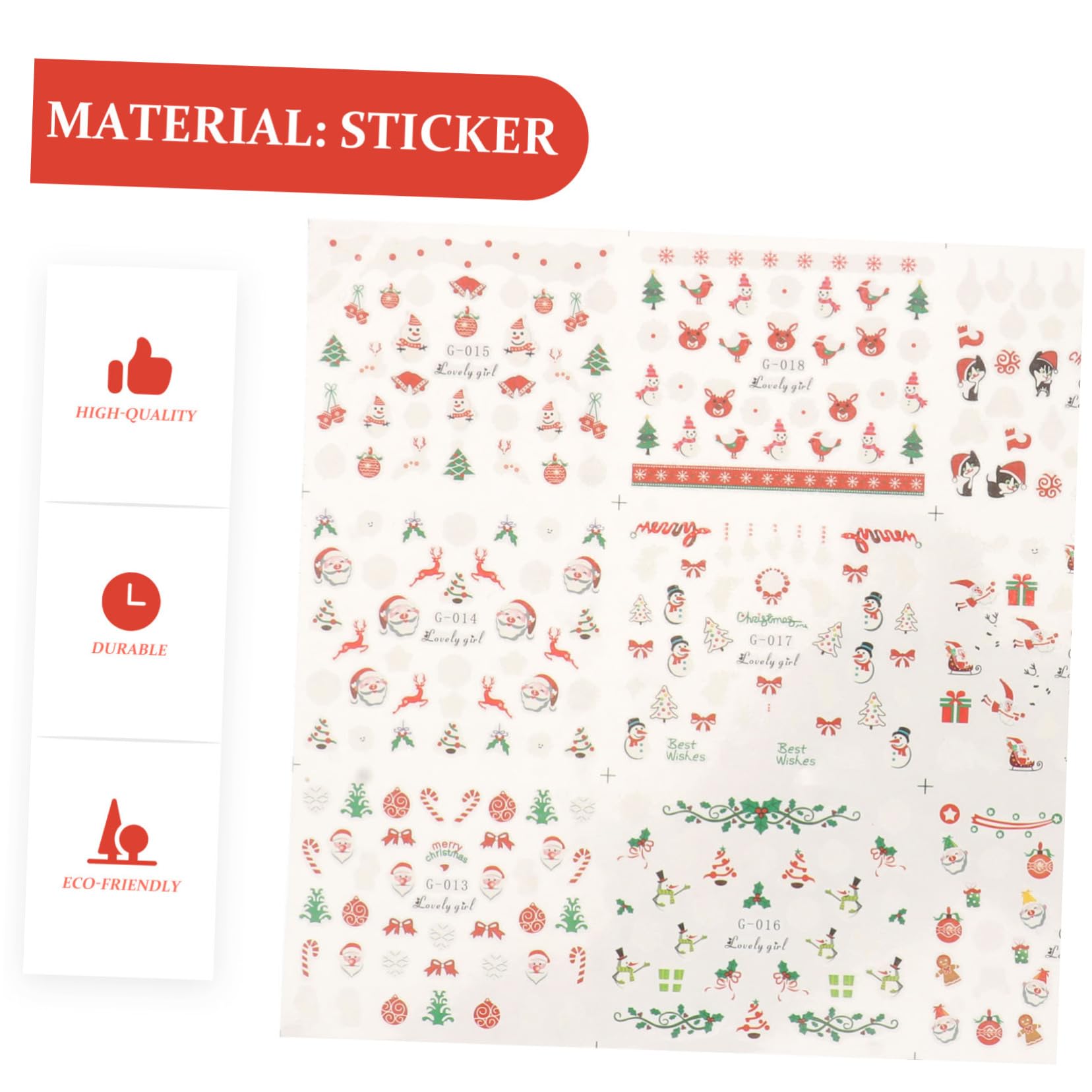 FRCOLOR 144 Fogli Adesivi Natalizi Decalcomanie Del Tatuaggio Di Natale Decorazione Delle Decalcomanie Per Di Capodanno Per Per Regali Di Natale Pvc