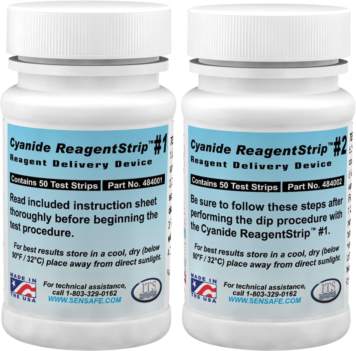 Industrial Test Systems eXact 484003 Cyanide ReagentStrip Test Kit, 2 Minutes Test Time, 0.05-200 ppm Range (Pack of 50)