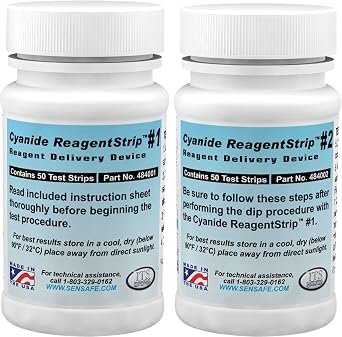 Industrial Test Systems eXact 484003 Cyanide ReagentStrip Test Kit, 2 Minutes Test Time, 0.05-200 ppm Range Pack of 50